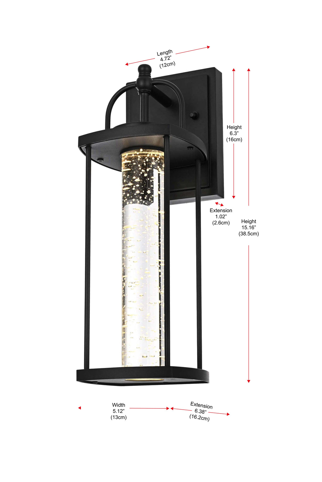Zev Outdoor Wall Light by Elegant - view 8