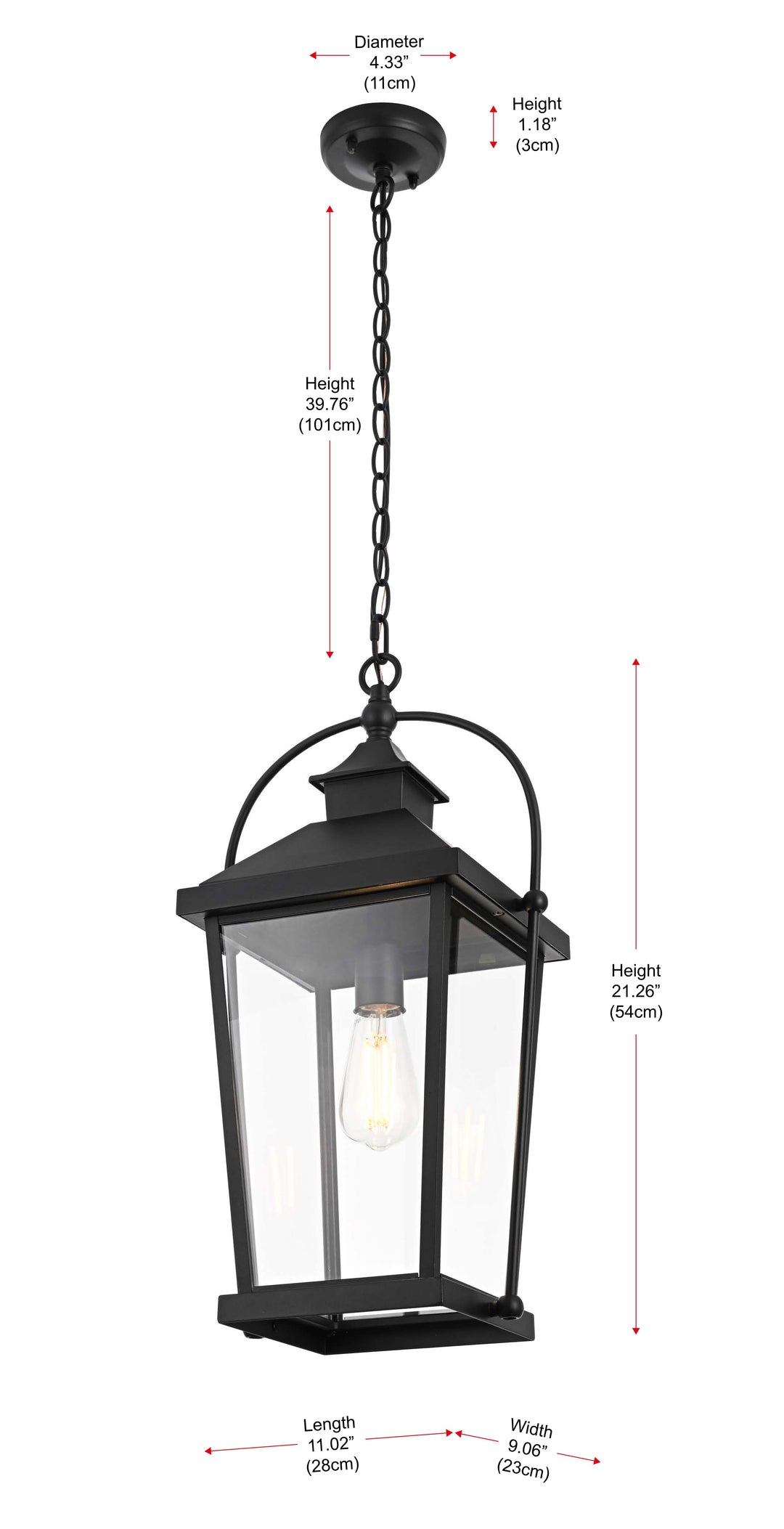 Luz Outdoor Pendant by Elegant - view 9