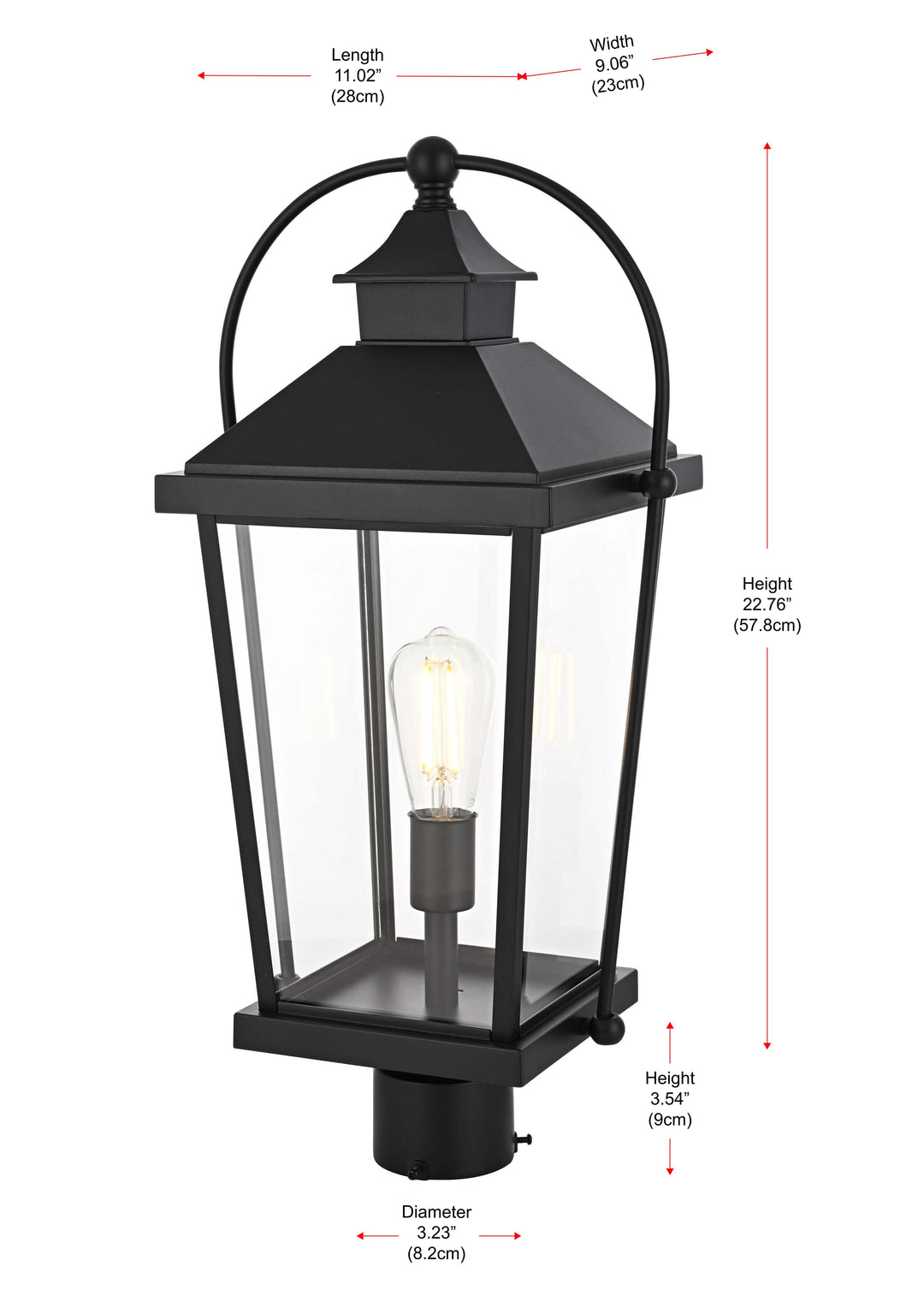 Luz Outdoor Post Light by Elegant - view 6
