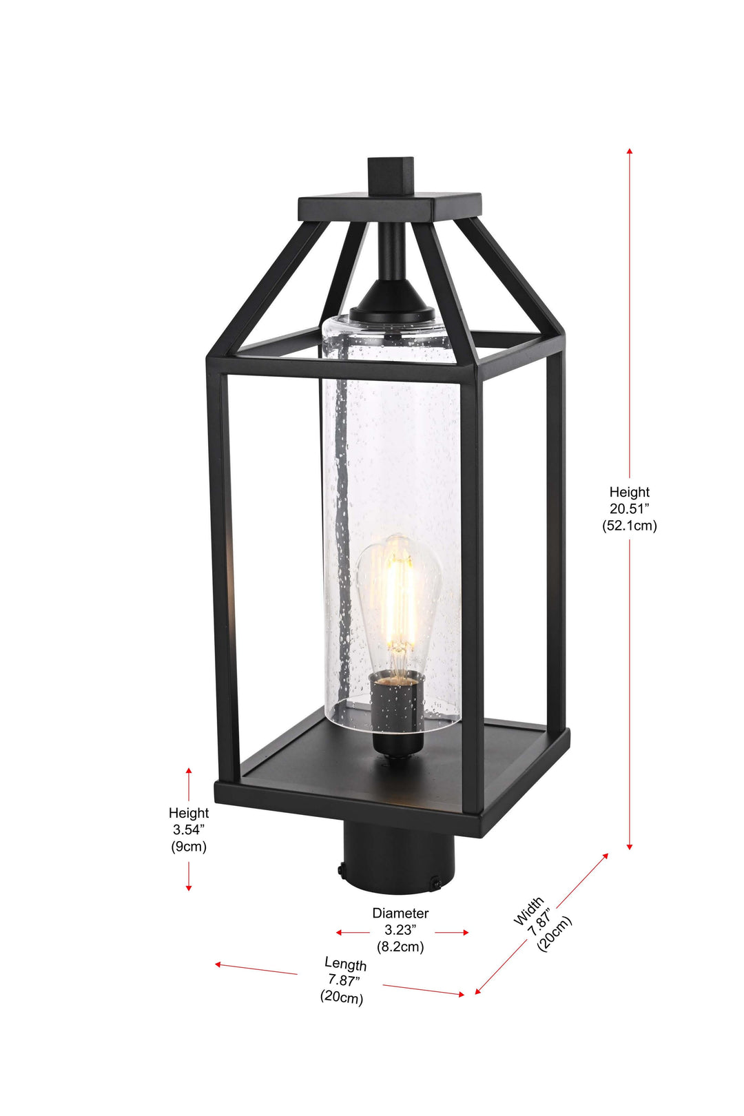 Zora Outdoor Post Light by Elegant - view 6