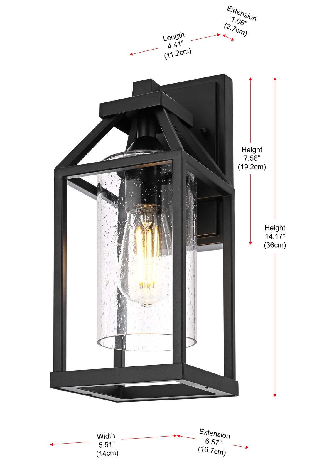 Zora Outdoor Wall Light by Elegant - view 8