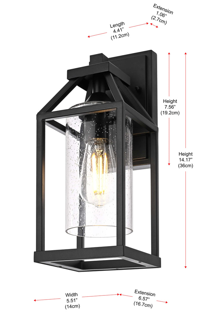 Zora Outdoor Wall Light by Elegant - view 8