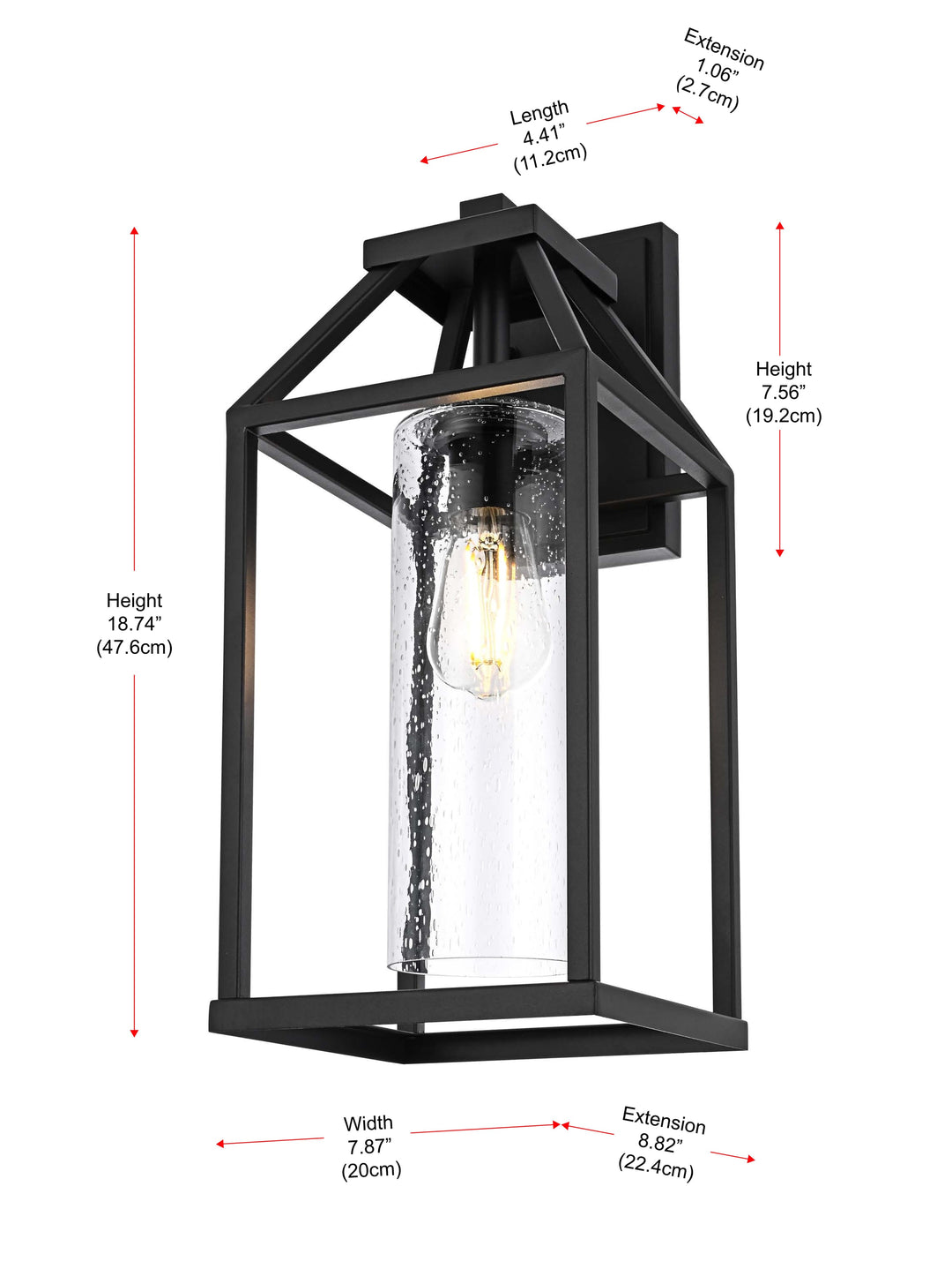 Zora Outdoor Wall Light by Elegant - view 16