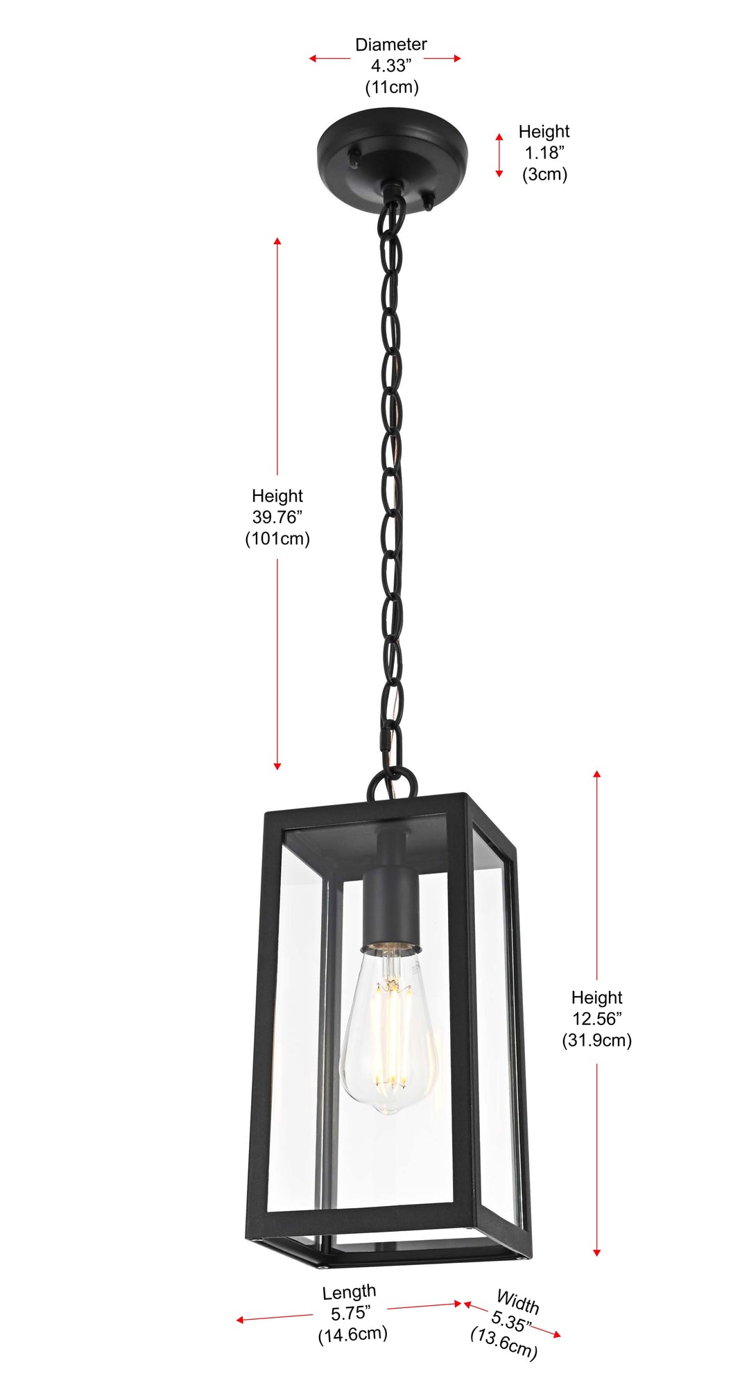 Veda Outdoor Pendant by Elegant - view 9