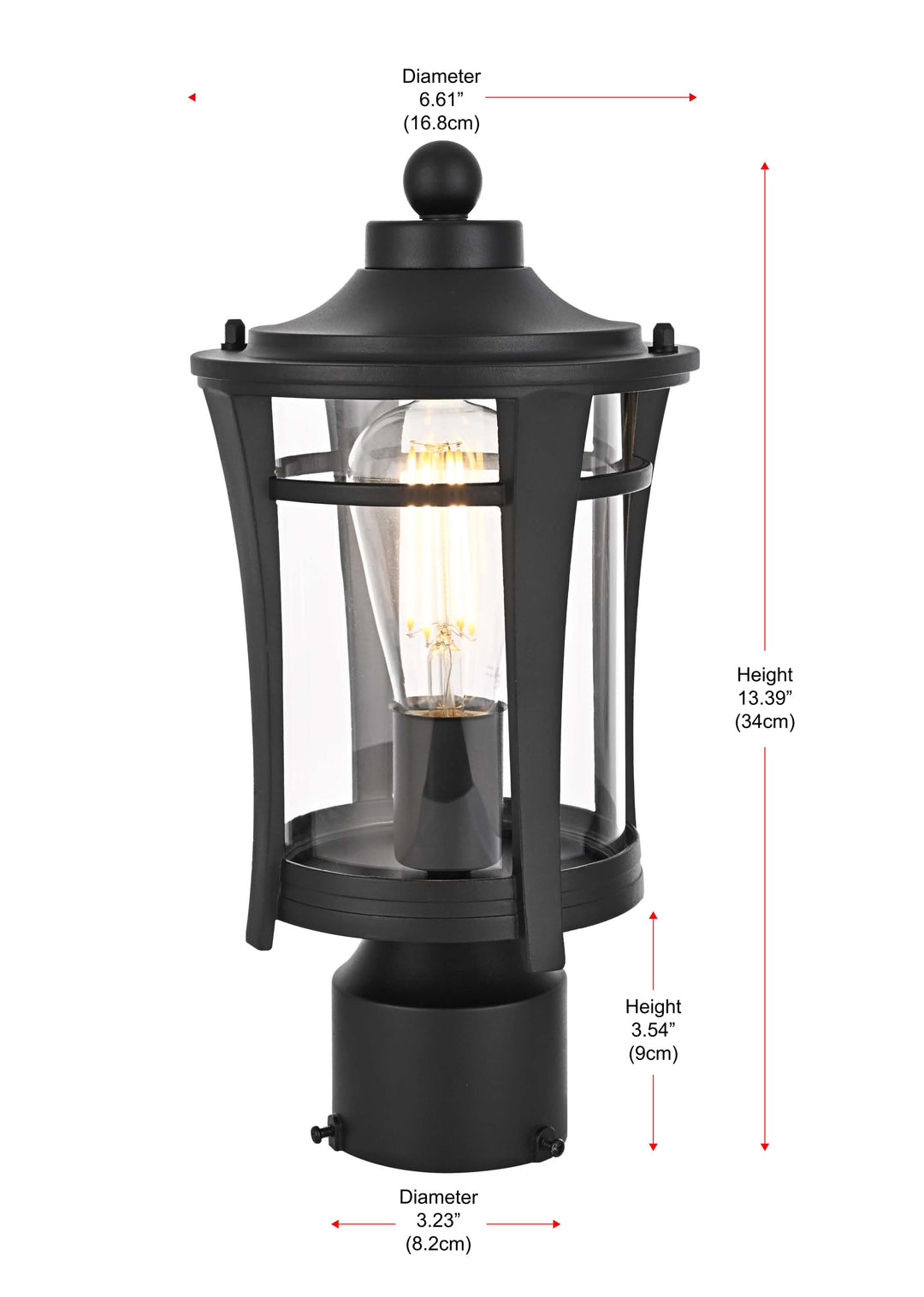 Artemis Outdoor Post Light by Elegant - view 6