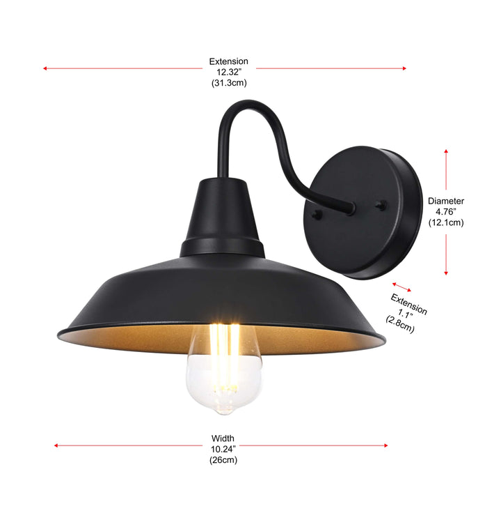 Tinsley Outdoor Wall Light by Elegant - view 8