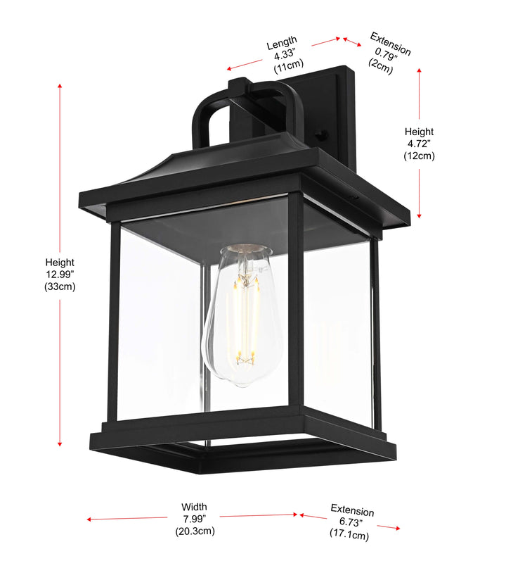 Saul Outdoor Wall Light by Elegant - view 8