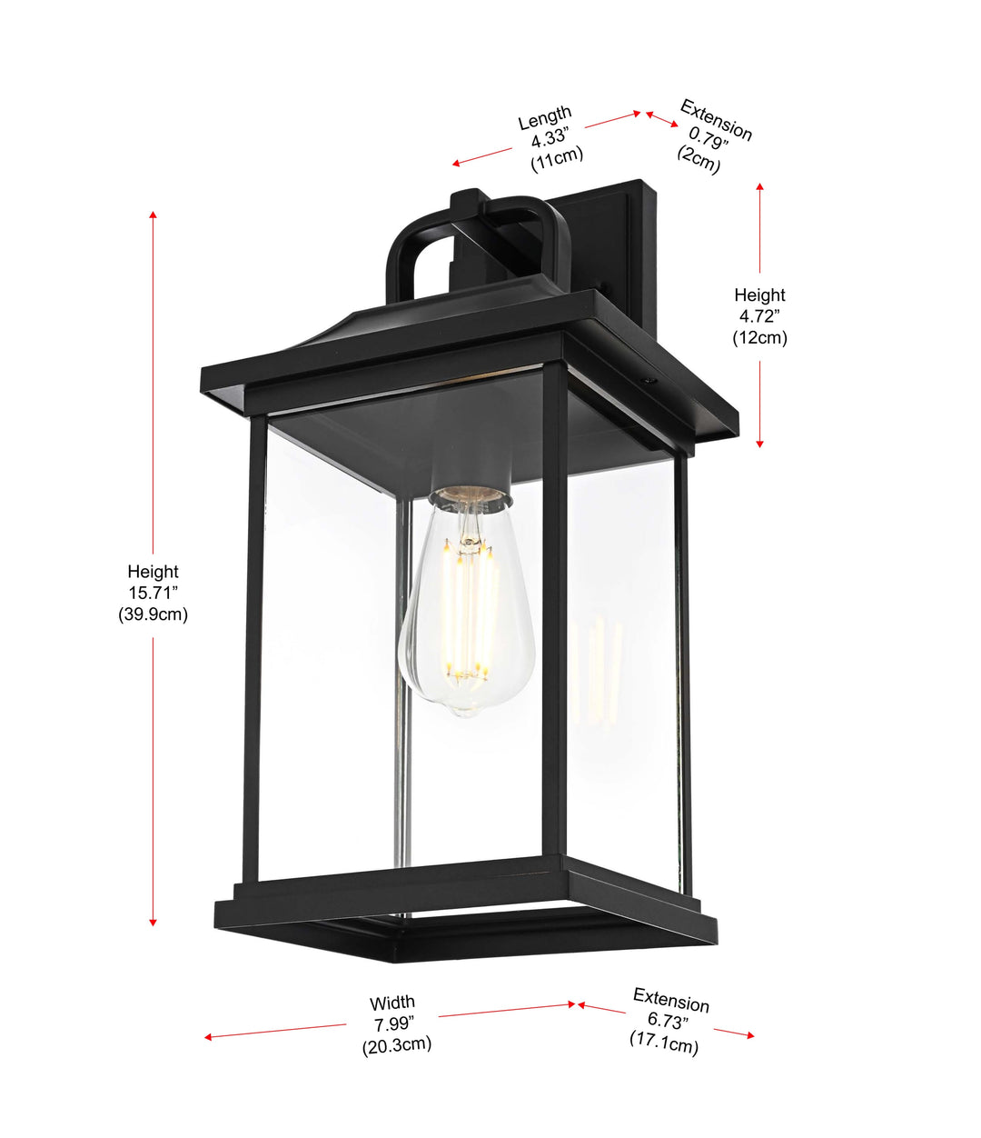 Saul Outdoor Wall Light by Elegant - view 16