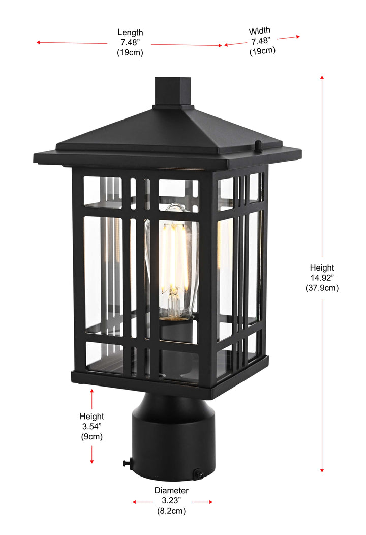 Harley Outdoor Post Light by Elegant - view 6
