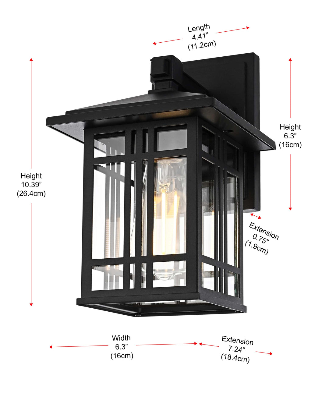 Harley Outdoor Wall Light by Elegant - view 8