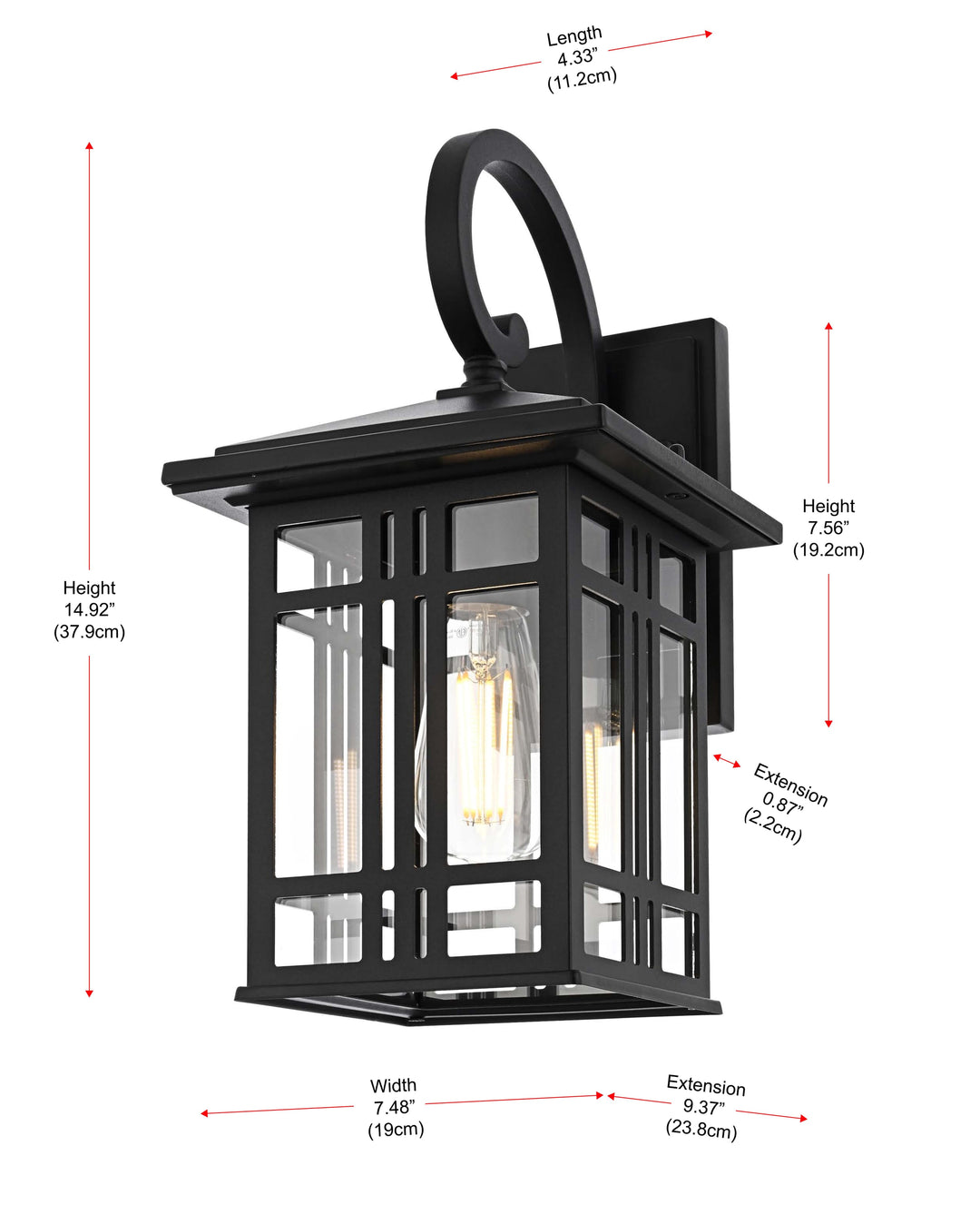 Harley Outdoor Wall Light by Elegant - view 32