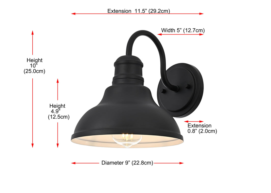 Callen Outdoor Wall Light by Elegant - view 8