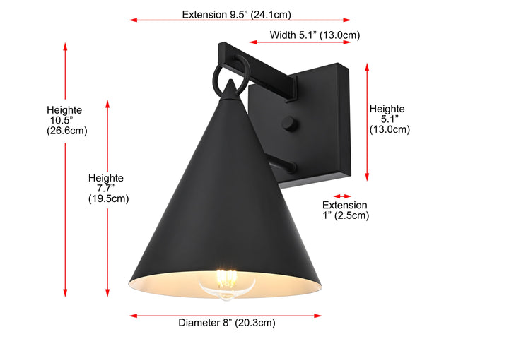 Hendrix Outdoor Wall Light by Elegant - view 8