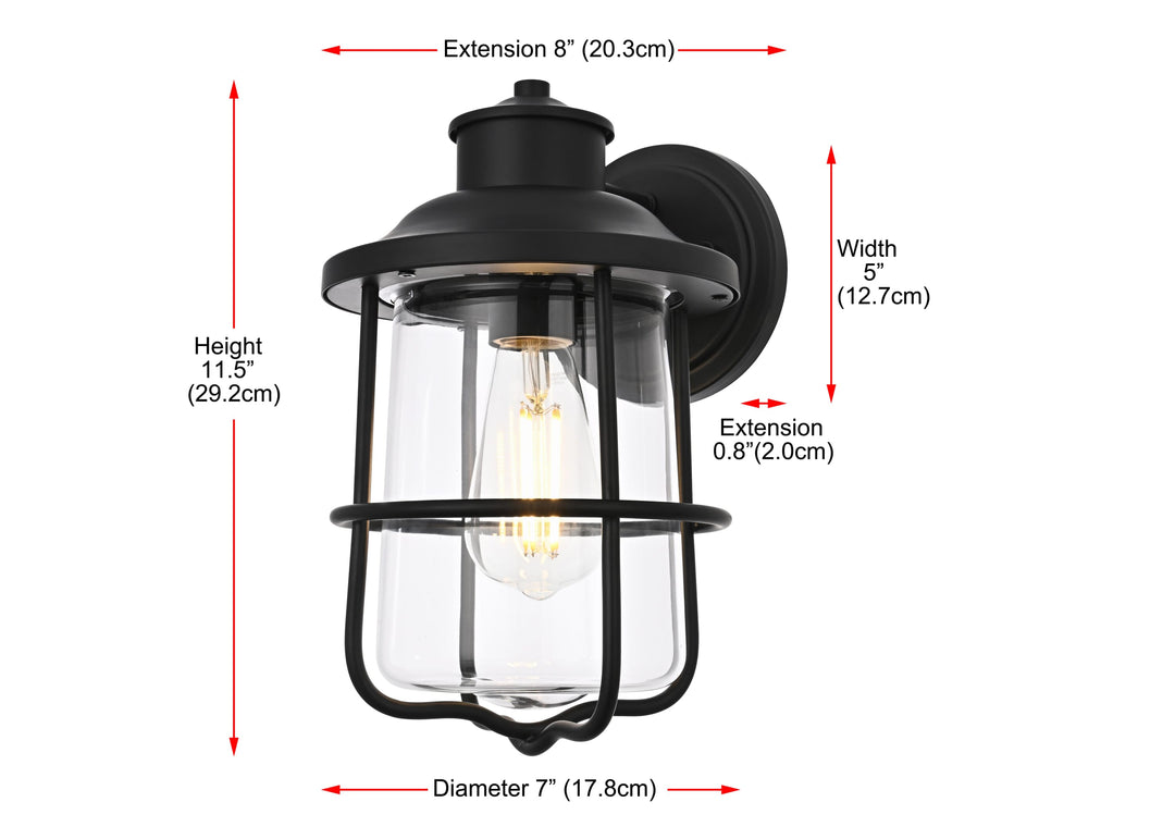 Huxley Outdoor Wall Light by Elegant - view 8