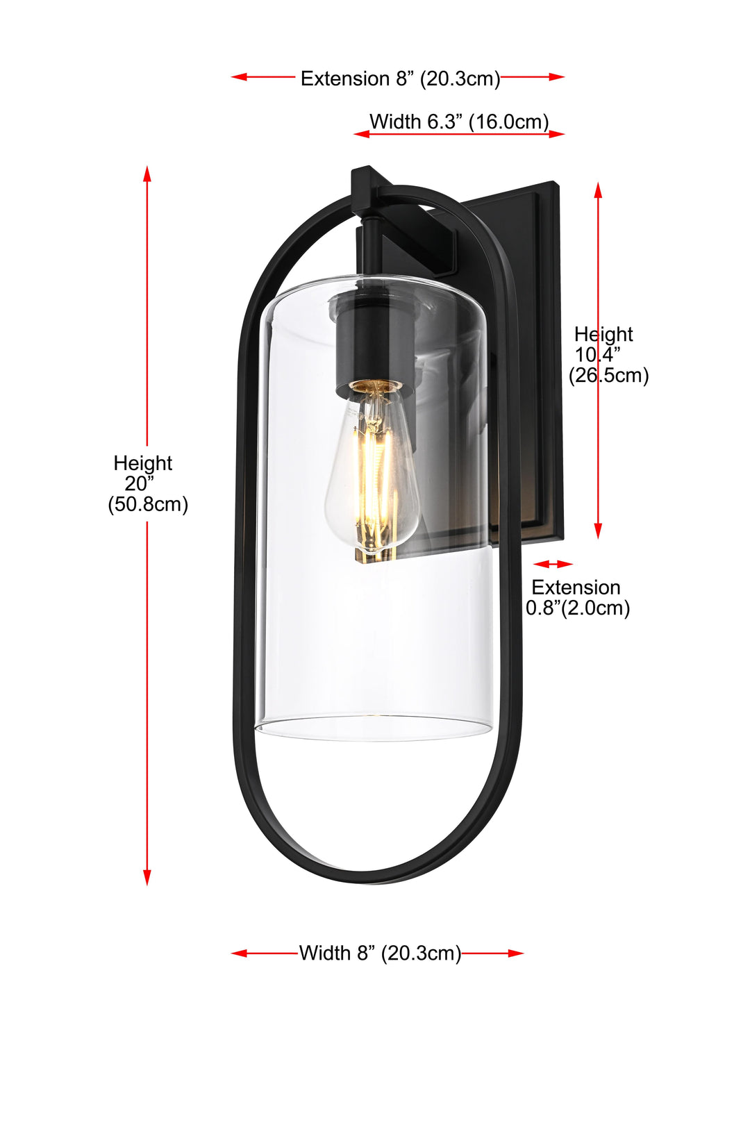 Jaxson Outdoor Wall Light by Elegant - view 16