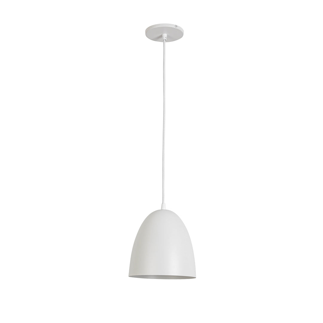 Ofelia 1 Light Pendant (OFE-71P) in Matte White by Dainolite