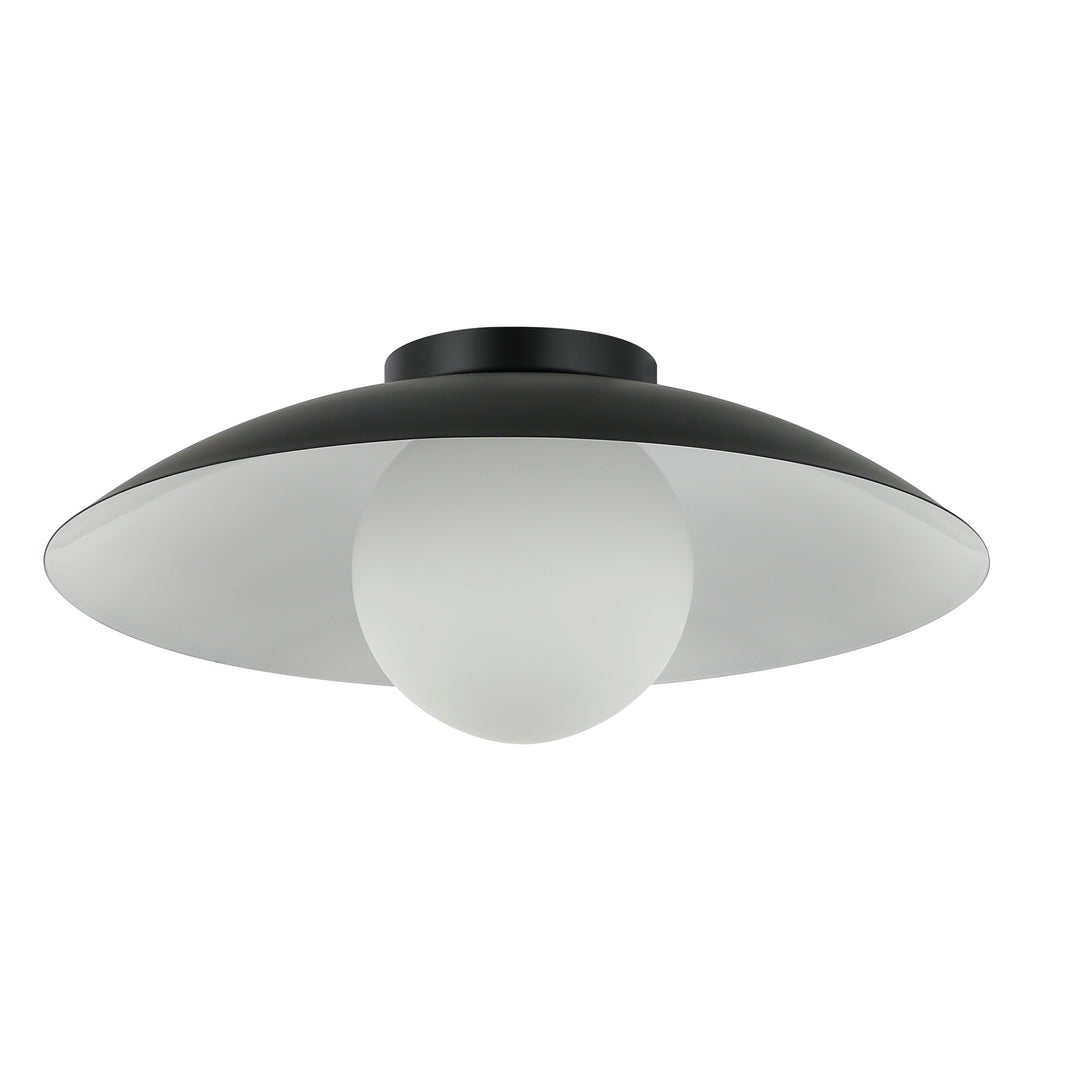 Olivia 1 Light Flush Mount in Matte Black by Dainolite