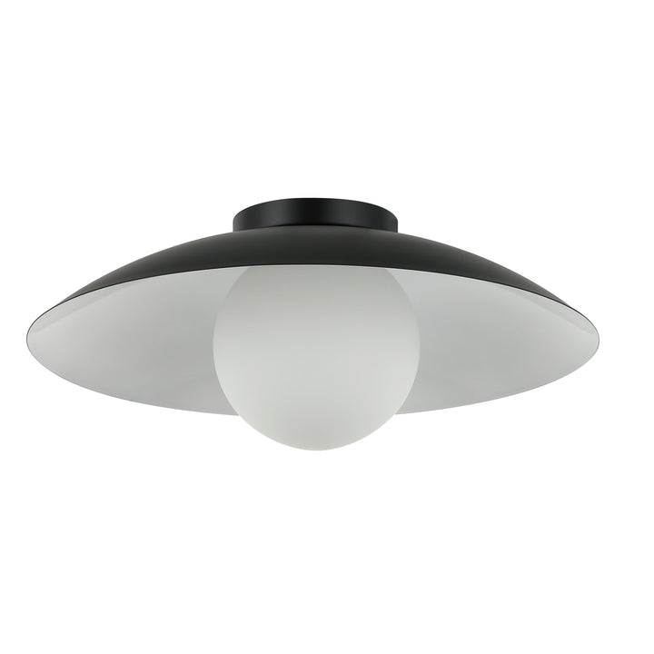 Olivia 1 Light Flush Mount in Matte Black by Dainolite