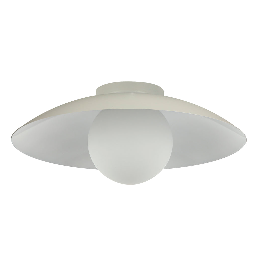 Olivia 1 Light Flush Mount in Matte Beige by Dainolite