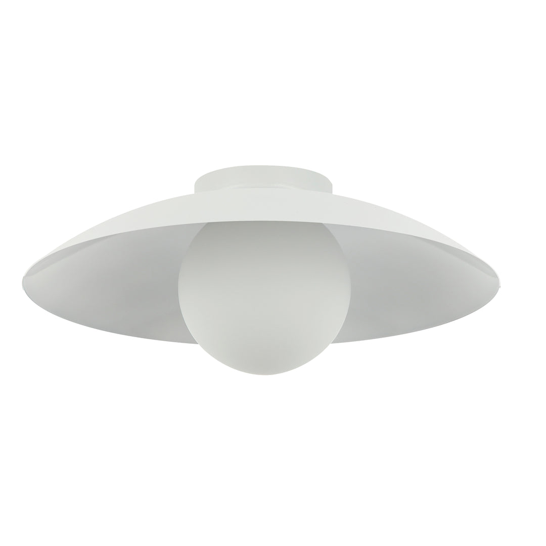 Olivia 1 Light Flush Mount in Matte White by Dainolite