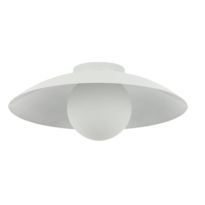Olivia 1 Light Flush Mount in Matte White by Dainolite