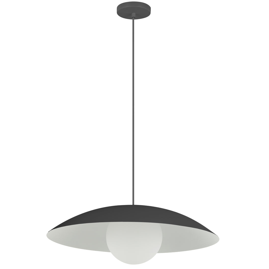 Olivia 1 Light Pendant in Matte Black by Dainolite