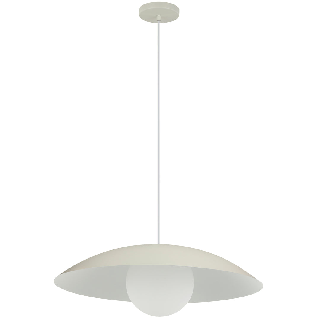 Olivia 1 Light Pendant in Matte Beige by Dainolite