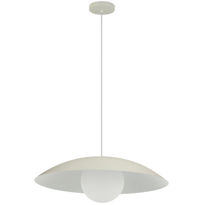Olivia 1 Light Pendant in Matte Beige by Dainolite