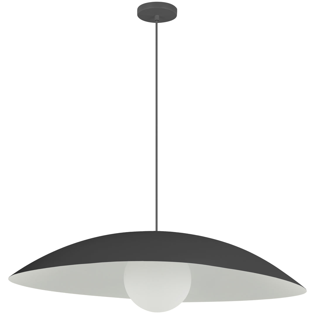 Olivia 1 Light Pendant (OLV-241P) in Matte Black by Dainolite