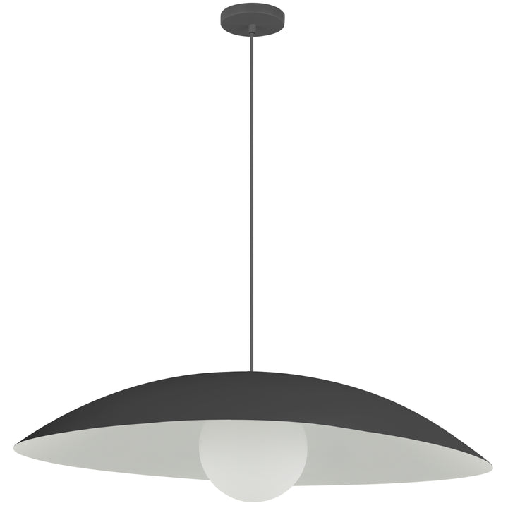 Olivia 1 Light Pendant (OLV-241P) in Matte Black by Dainolite