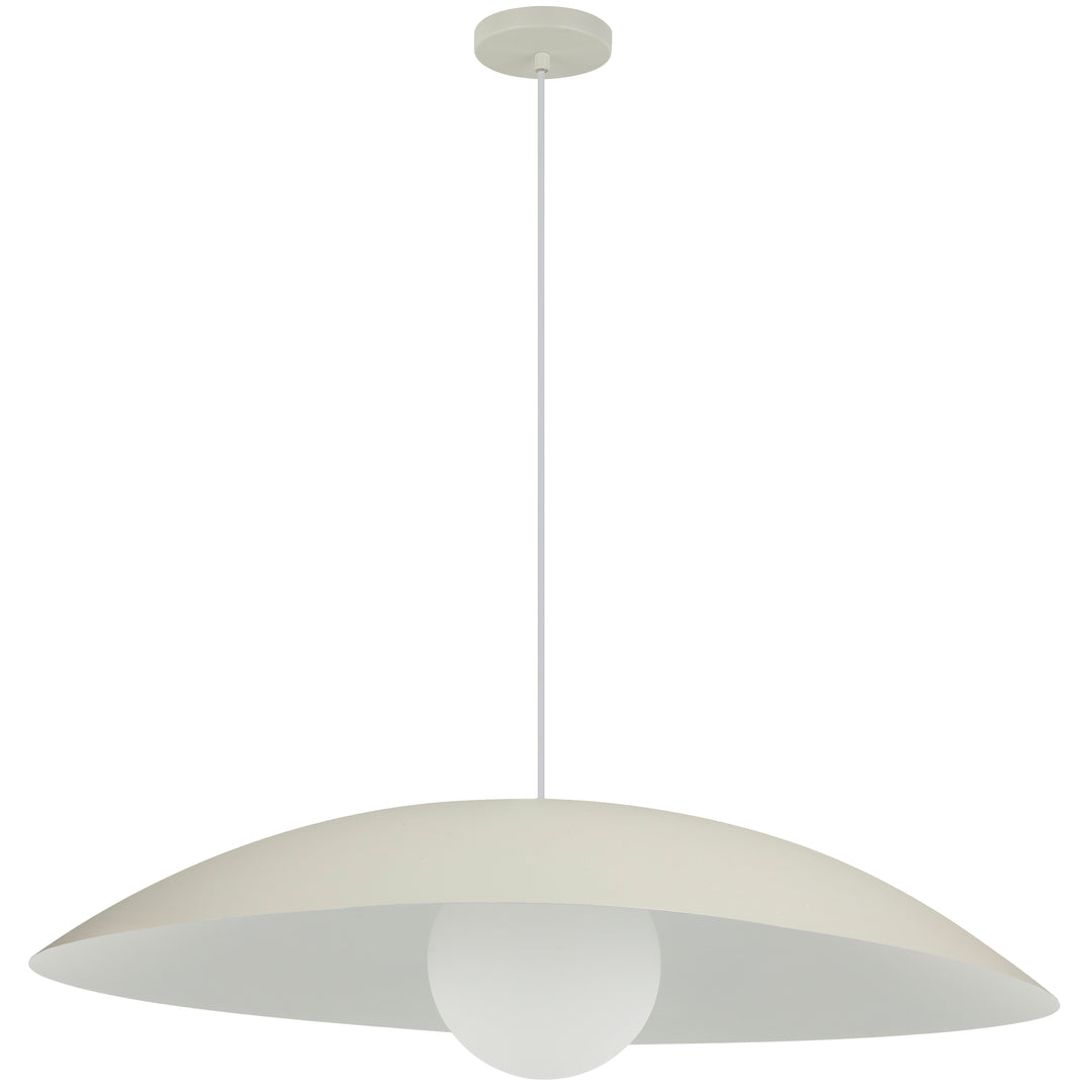 Olivia 1 Light Pendant (OLV-241P) in Matte Beige by Dainolite