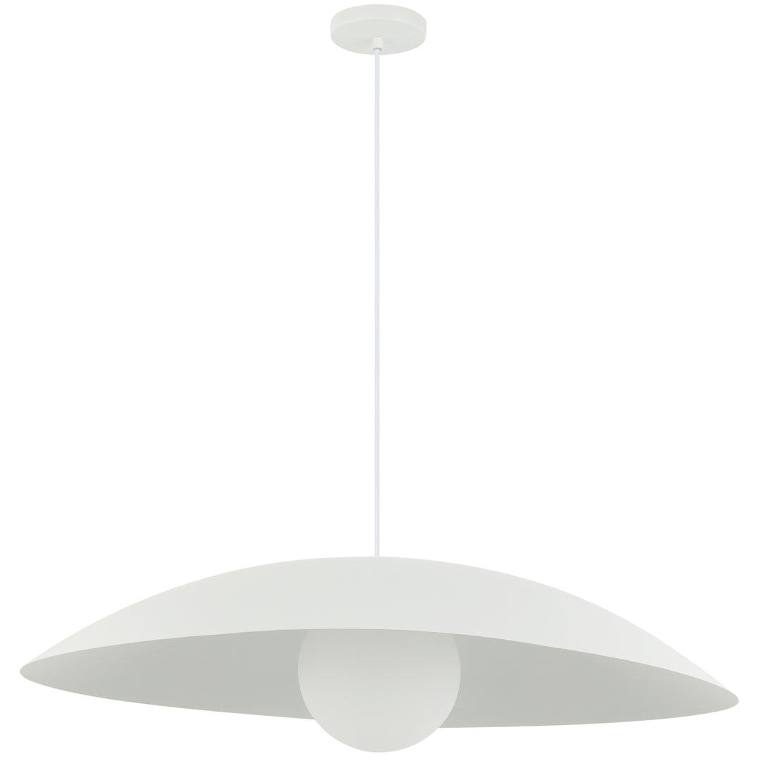 Olivia 1 Light Pendant (OLV-241P) in Matte White by Dainolite