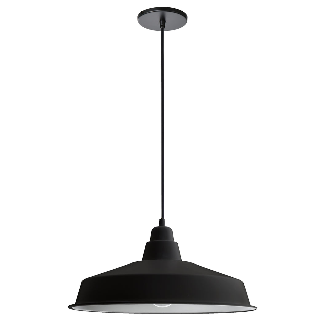 Olya 1 Light Pendant (OLY-161P) in Matte Black by Dainolite