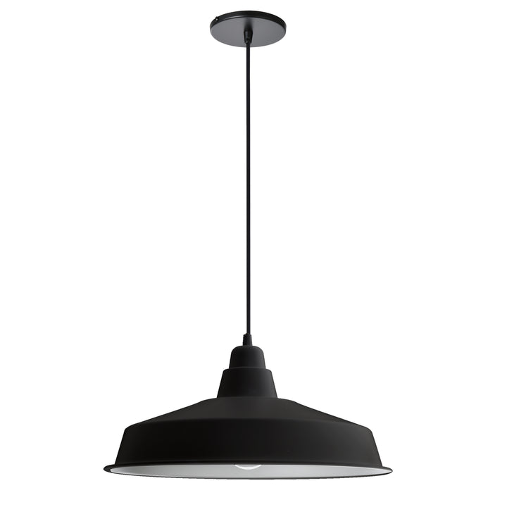 Olya 1 Light Pendant (OLY-161P) in Matte Black by Dainolite