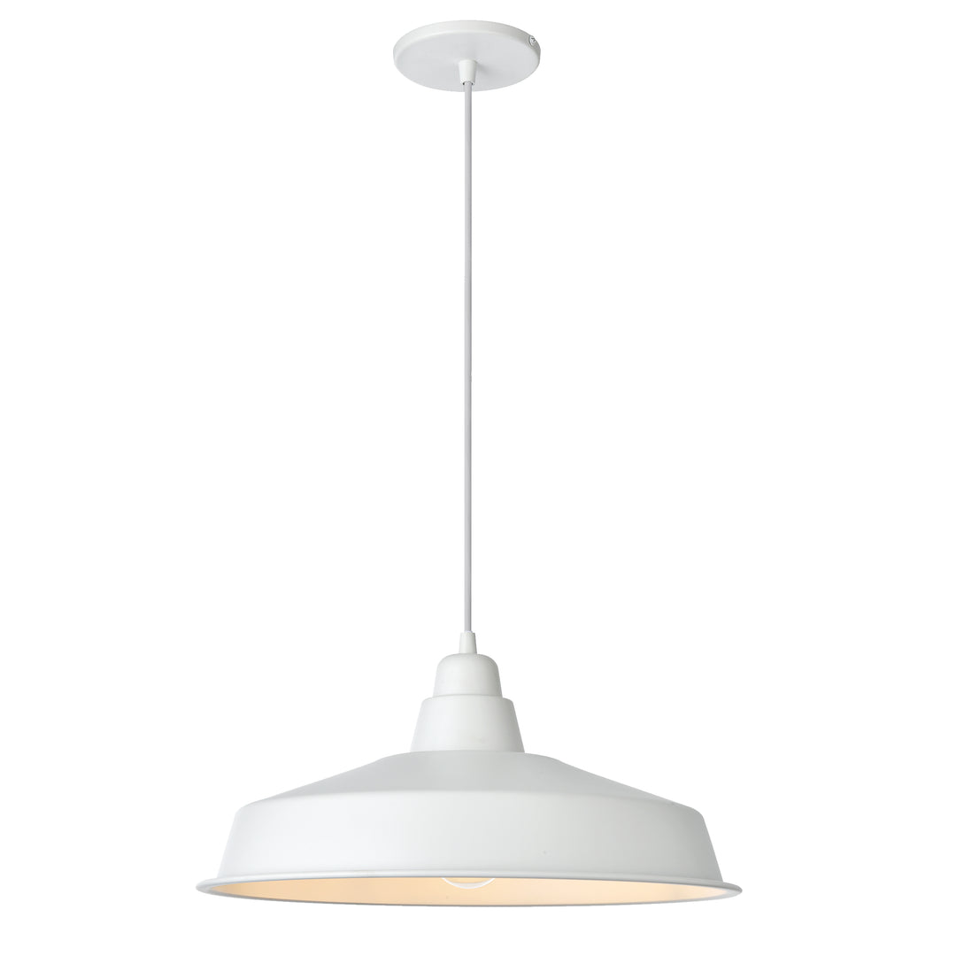 Olya 1 Light Pendant (OLY-161P) in Matte White by Dainolite