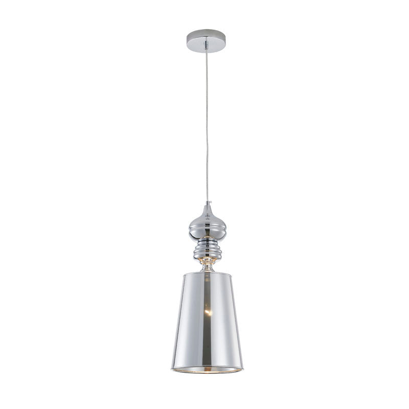 Shaded Single Pendant Light in Chrome by Bethel