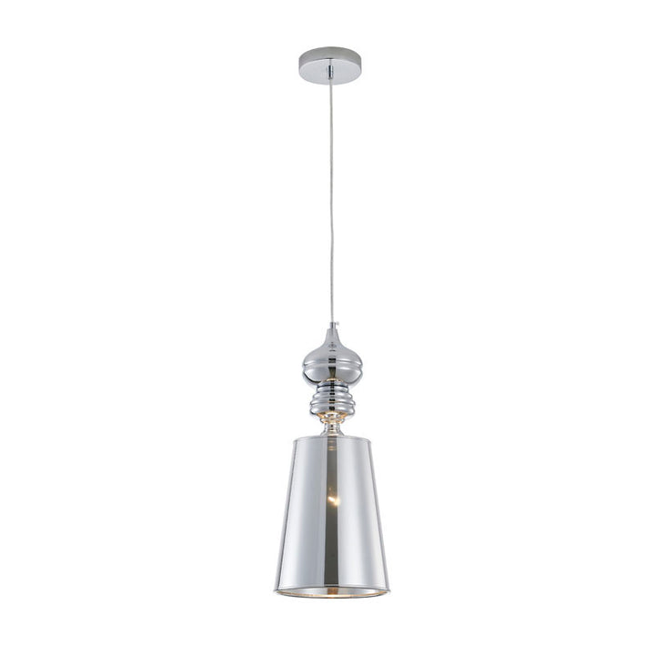 Shaded Single Pendant Light in Chrome by Bethel