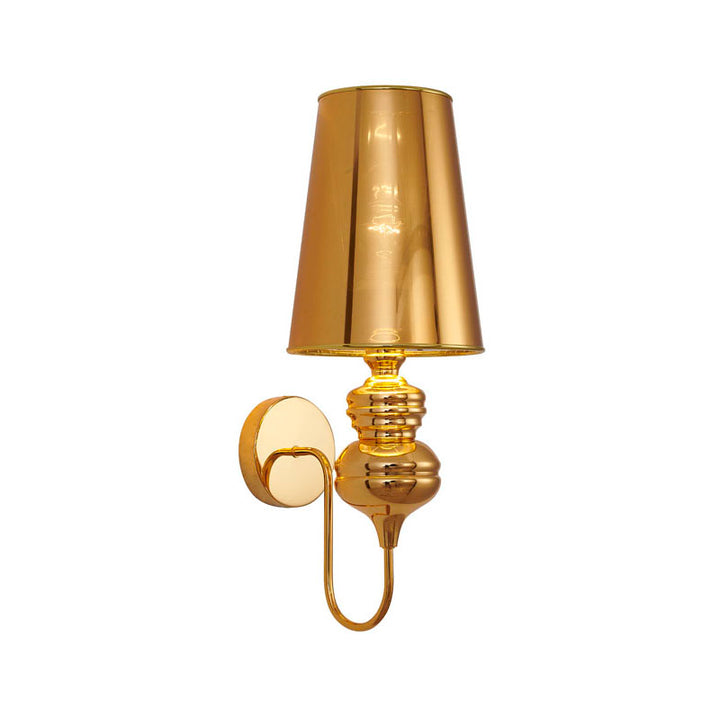 Polished Gold Steel Shade Wall Sconce by Bethel