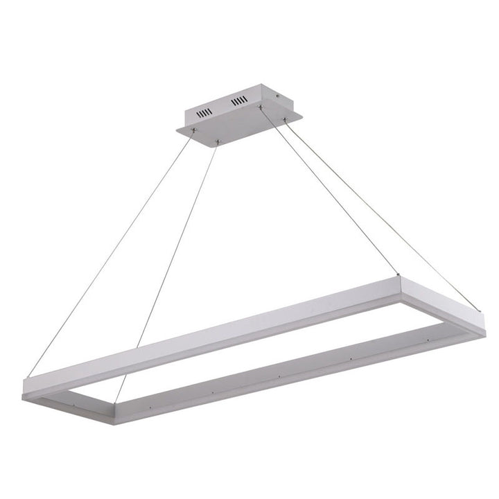 Framed LED Chandelier with Acrylic Diffuser in White by Bethel