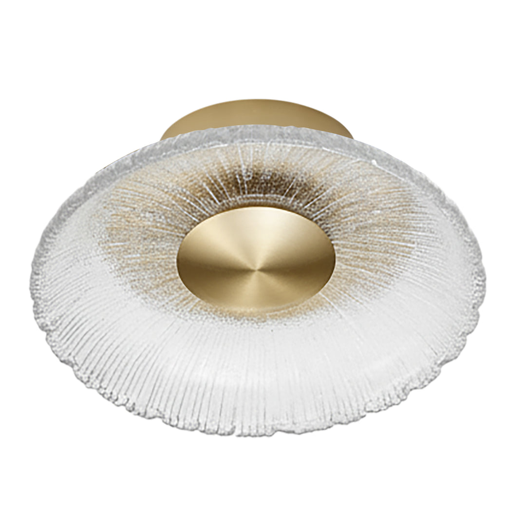 Oriana 16W 5CCT Flush Mount in Aged Brass by Dainolite