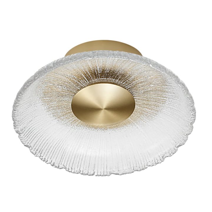 Oriana 16W 5CCT Flush Mount in Aged Brass by Dainolite
