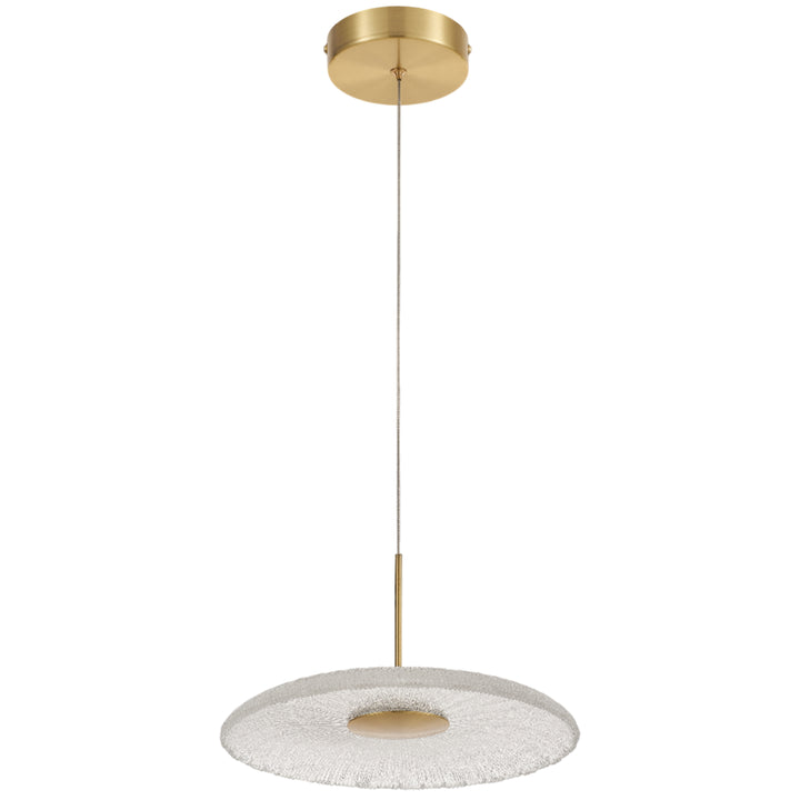 Oriana 16W 5CCT Pendant in Aged Brass by Dainolite