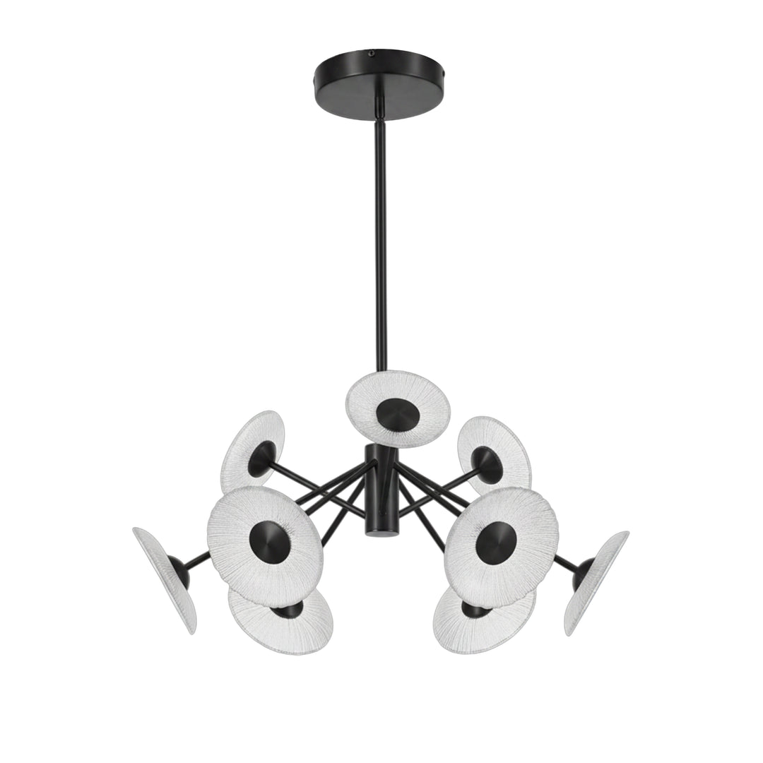 Oriana 72W Chandelier in Matte Black by Dainolite