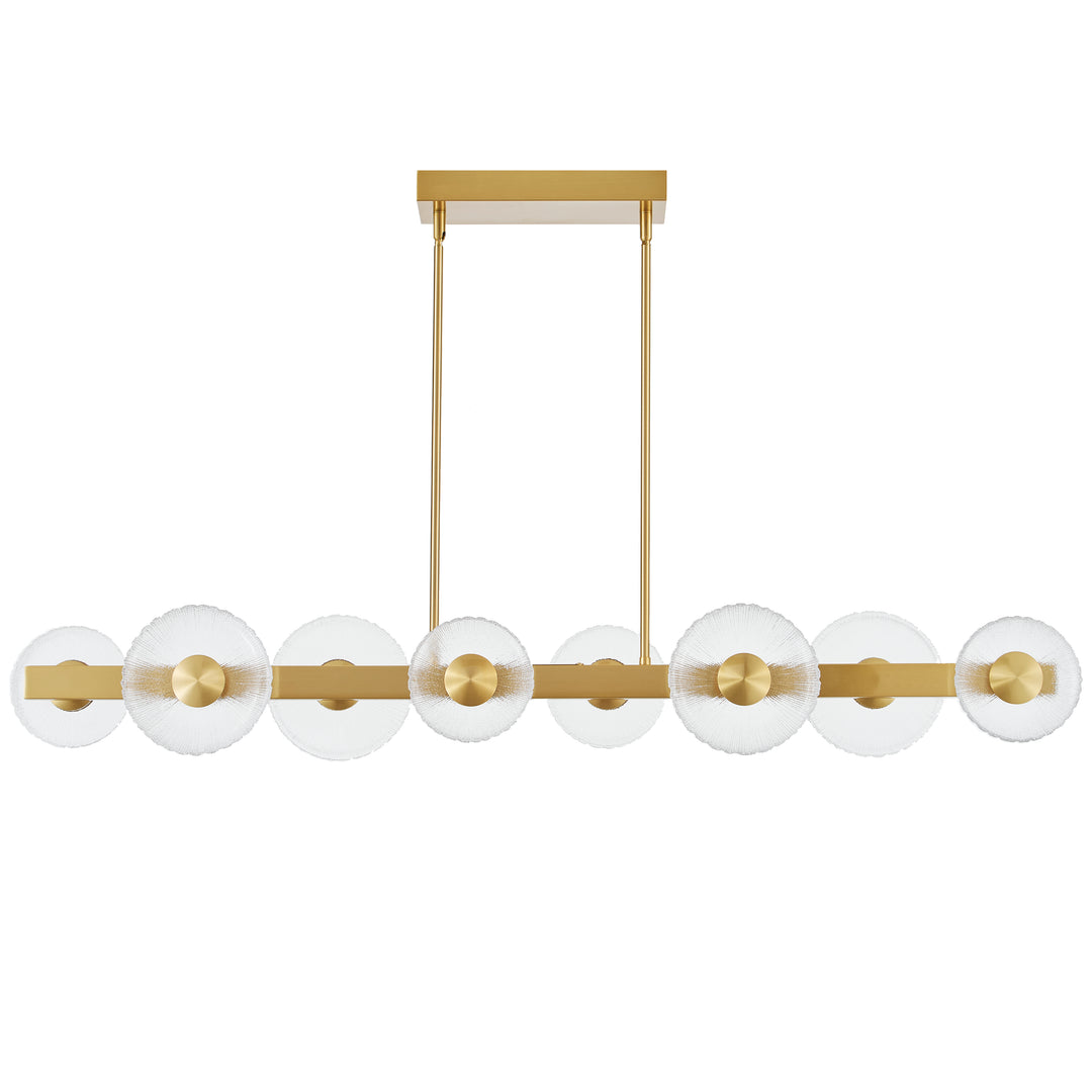 Oriana 64W 5CCT Horizontal Pendant in Aged Brass by Dainolite