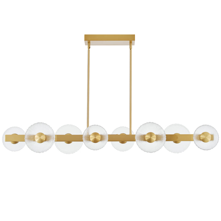 Oriana 64W 5CCT Horizontal Pendant in Aged Brass by Dainolite