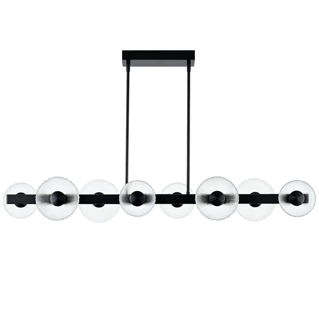 Oriana 64W 5CCT Horizontal Pendant in Matte Black by Dainolite