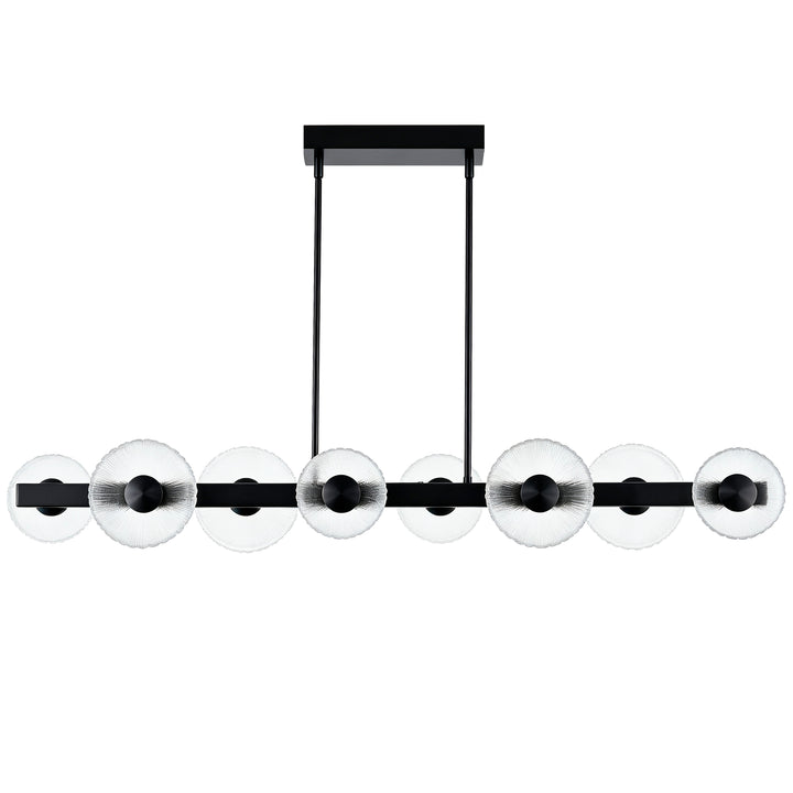 Oriana 64W 5CCT Horizontal Pendant in Matte Black by Dainolite