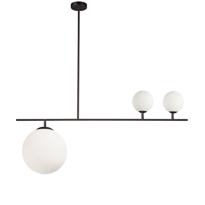 Orion 3 Light Incandescent Pendant in Black by Dainolite