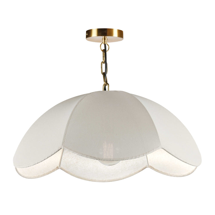 Ottilia 1 Light Pendant in Aged Brass by Dainolite