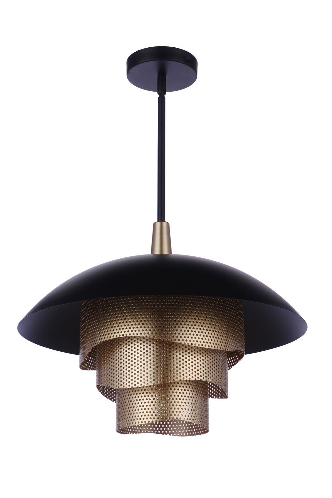 Sculptural Statement LED Dome with Mesh Tiers Pendant by Craftmade - view 3